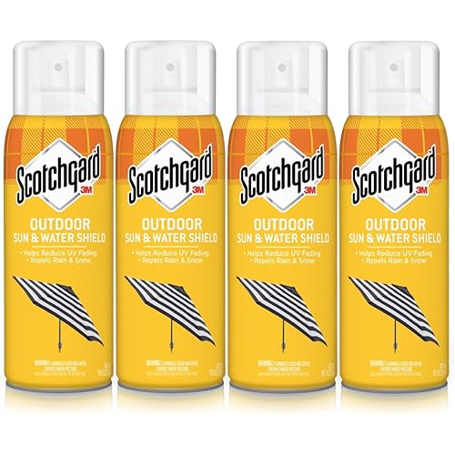 Scotchgard Outdoor Water & Sun Shield Fabric Spray, Water Repellent Spray for Spring and Summer Outdoor Gear and Patio Furniture, Fabric Spray for Outdoor Items, 10.5 Oz, 4 Count