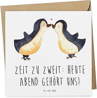 Mr. & Mrs. Panda Gutschein Pärchenabend - Geschenk, gemeinsame Zeit, Karte, liebevoll gestaltet, Gutscheinkarte, für Kollegen, Abenteuer zu zweit, Überraschung den Partner, Romantik, Geschenkkarte