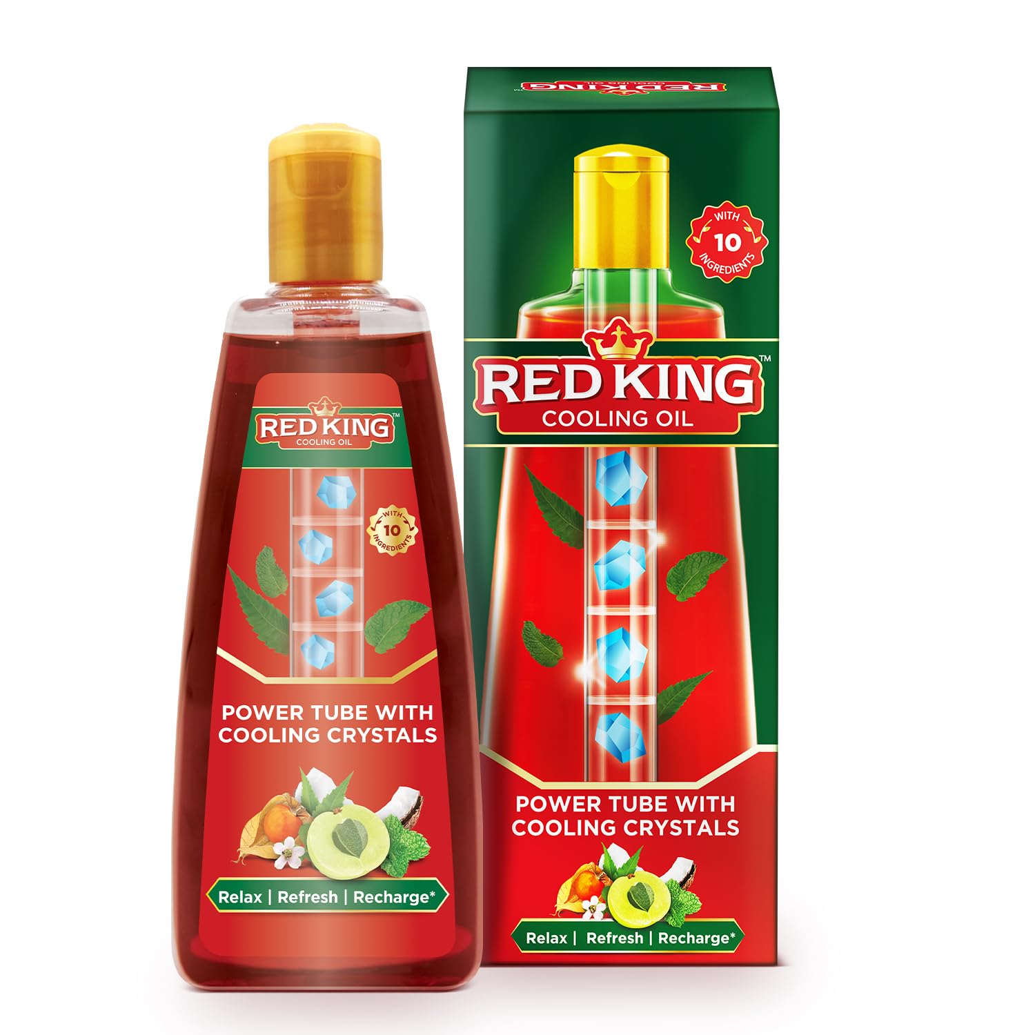 Red King Cooling oil|Non sticky| Power of 10 Ayurvedic ingredients| Relieves Fatigue, Sleeplessness, Headache and Stress, 280ml (B0C89V8FPL) Amazon Price History, Amazon Price Tracker