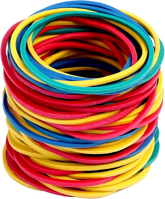 600 PCS Elastic Bands, Colorful Strong Rubber Bands High Elasticity Rubber Bands for Pens Paper Office Home School Supplies