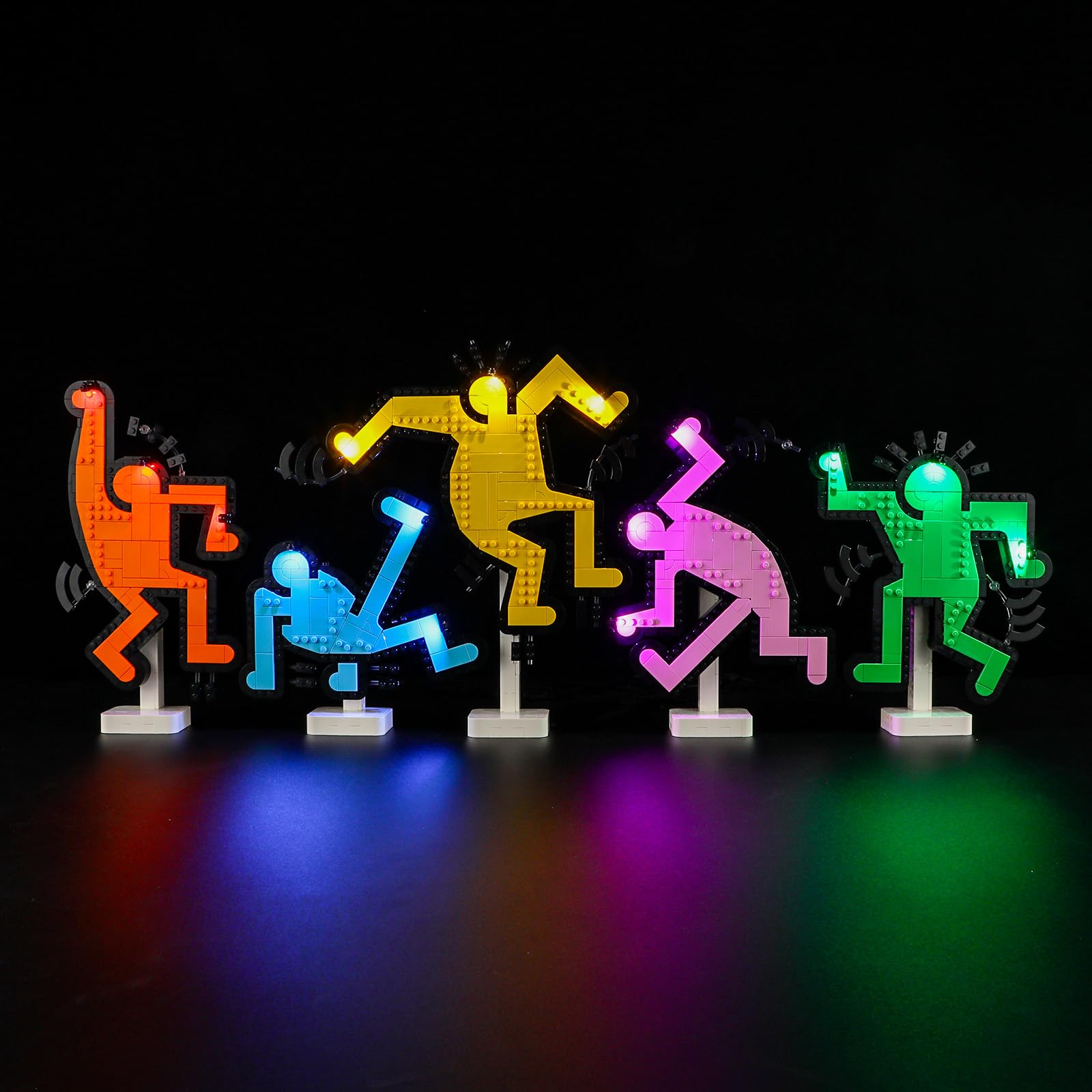 GEAMENT LED Light Kit Compatible with LEGO Keith Haring Dancing Figures Building Blocks Model - Lighting set for Art 31216 (Model Set Not Included)