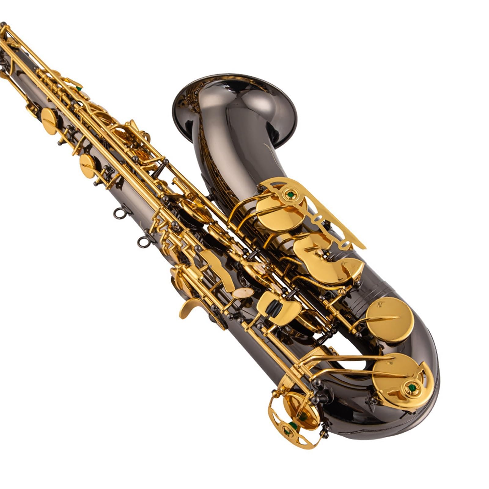 Saksofony Czarny Niklowo Złoty Saksofon Tenorowy B Dur Instrument Dęty Dla Dorosłych I Początkujących