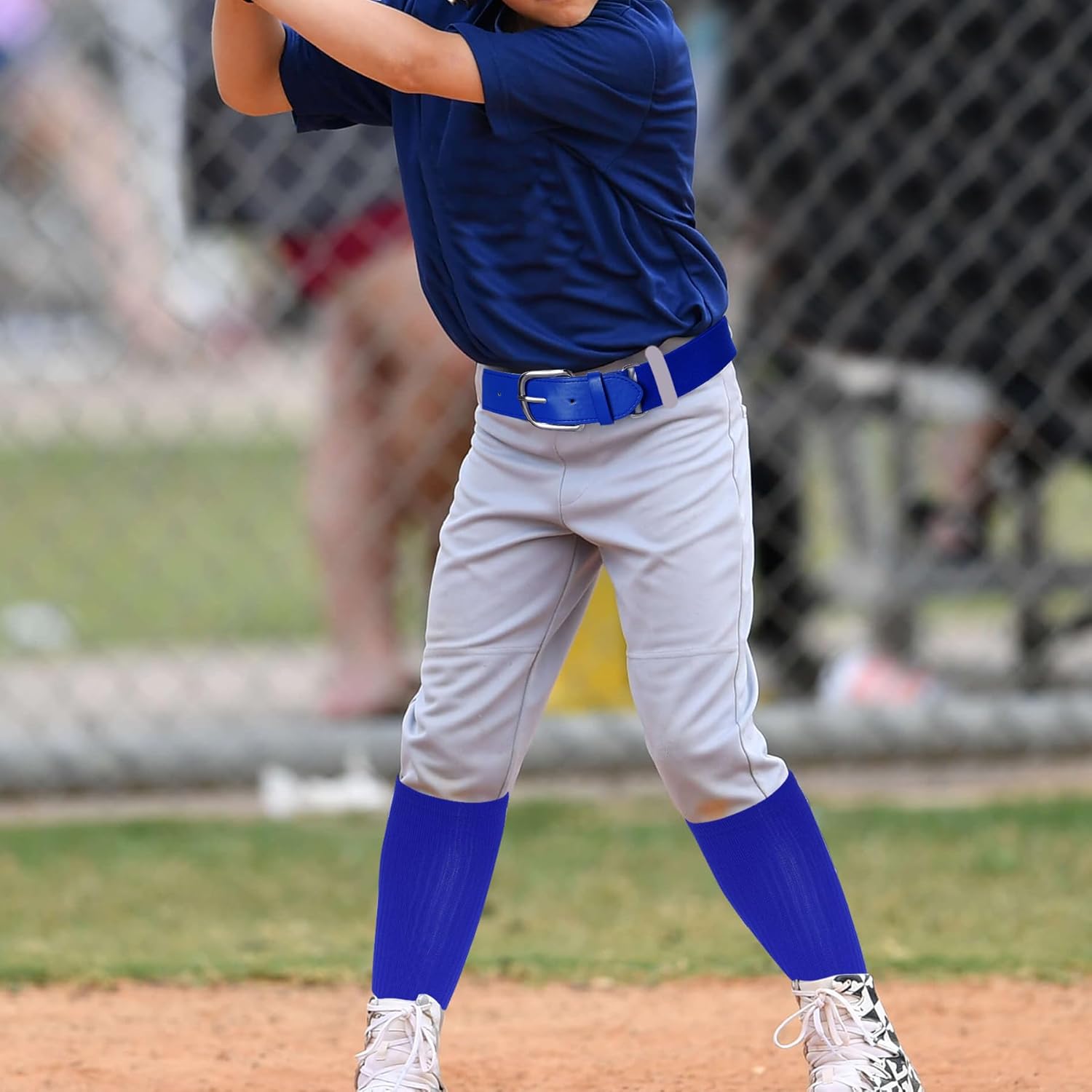 Dxhycc Youth Baseball Socks and Belt Combo Set Softball Baseball Socks and Elastic Waist Belt for Youth Boys Girls - Image 7