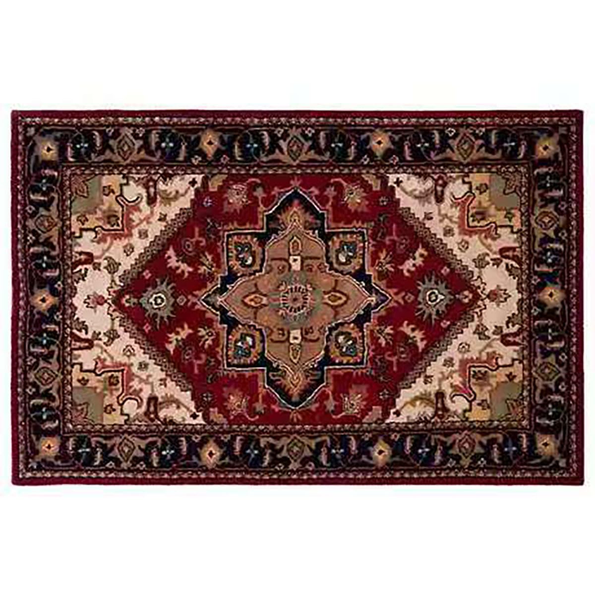 Tapis bohème lavable 200x300 antidérapant à motif oriental traditionnel