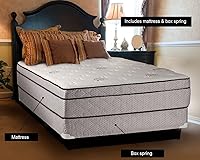 Vista 3 de DS Solutions USA Fifth Ave - Colchón Eurotop de espuma extra suave y colchón de 5 pulgadas de altura baja con protector de cubierta, totalmente