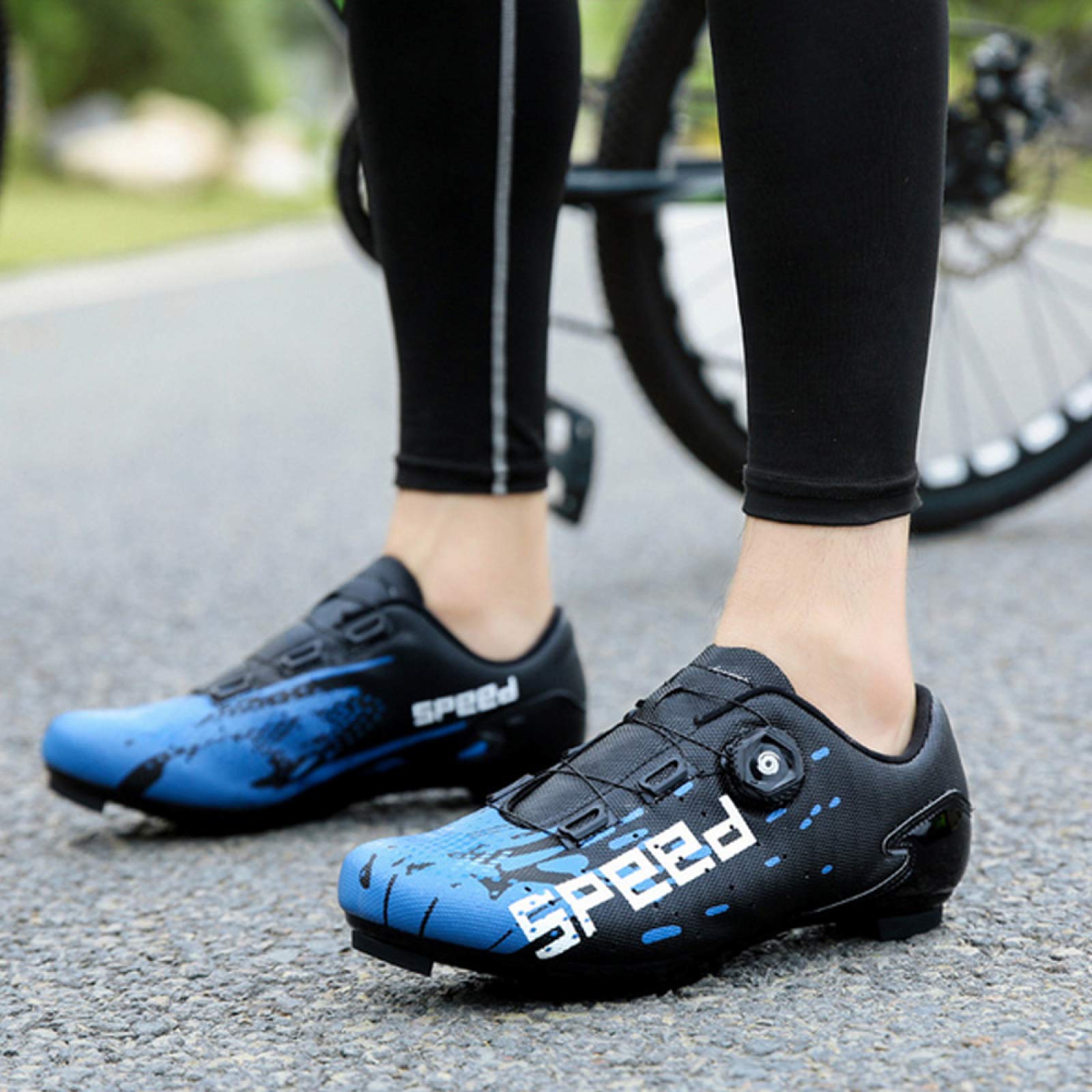 Chaussures Cyclisme AGYE Homme - Semelle Caoutchouc Antidérapante - Tige Respirante - Pour Vélo Route Et VTT