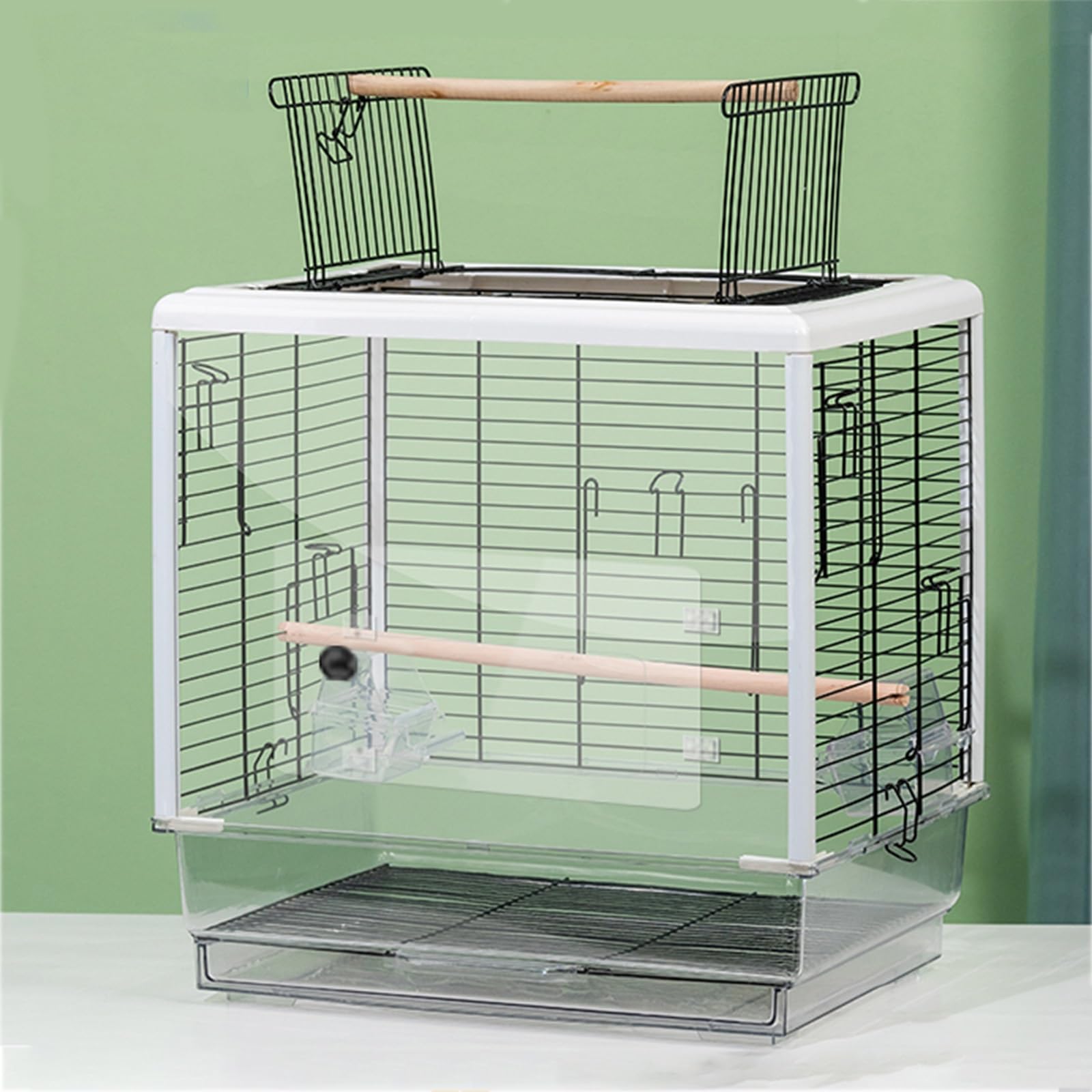 Jaula Trampa Palomas, Jaula Canarios, con Claraboya, con Accesorios, se Puede Llevar Al Exterior, for Pájaros Pequeños y Medianos