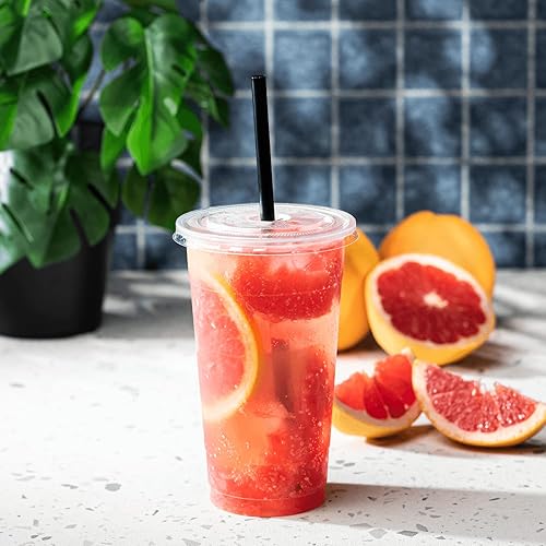 Miniatura 3 de Karat C1012-K Vasos traslúcidos de polipropileno, con bordes en U, 24 onzas, 700 cc (3.74 pulgadas), 1,000 unidades.