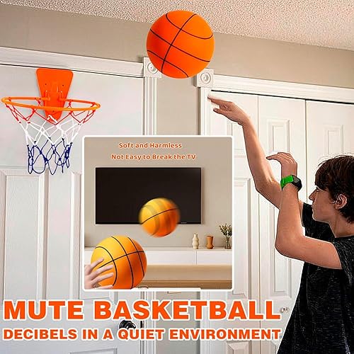 Miniatura 3 de LPFKYT Baloncesto silencioso, baloncesto silencioso para interiores, baloncesto silencioso 2024, baloncesto sin ruido, baloncesto silencioso de