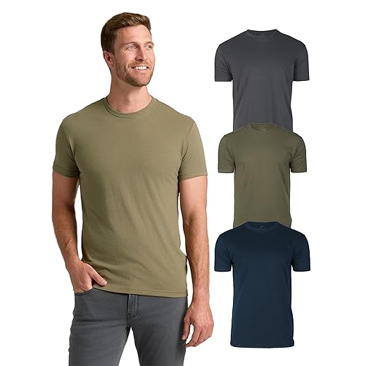 True Classic Mens T-Shirts – Short Sleeve Crew Neck T Shirts for Man, Cotton Blend Plain Novelty Men's T-Shirts