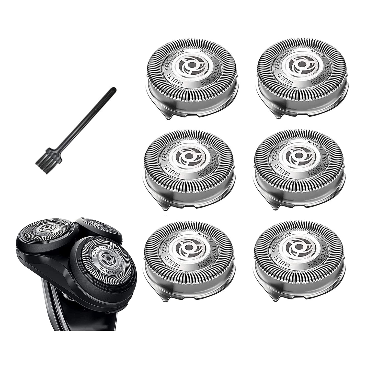 tuokiy SH50 Replacement Heads for Philips Norelco Shaver - Precision Blades for Norelco 5000 Replacement Heads, SH50 Replacement Blades