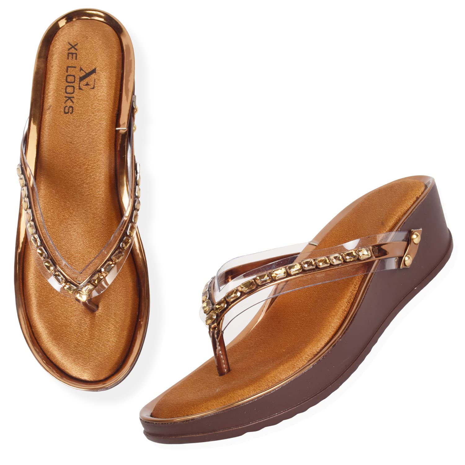 XE Looks Elegant Copper Slipper For Women (B0B3RF45MS) Amazon Price History, Amazon Price Tracker