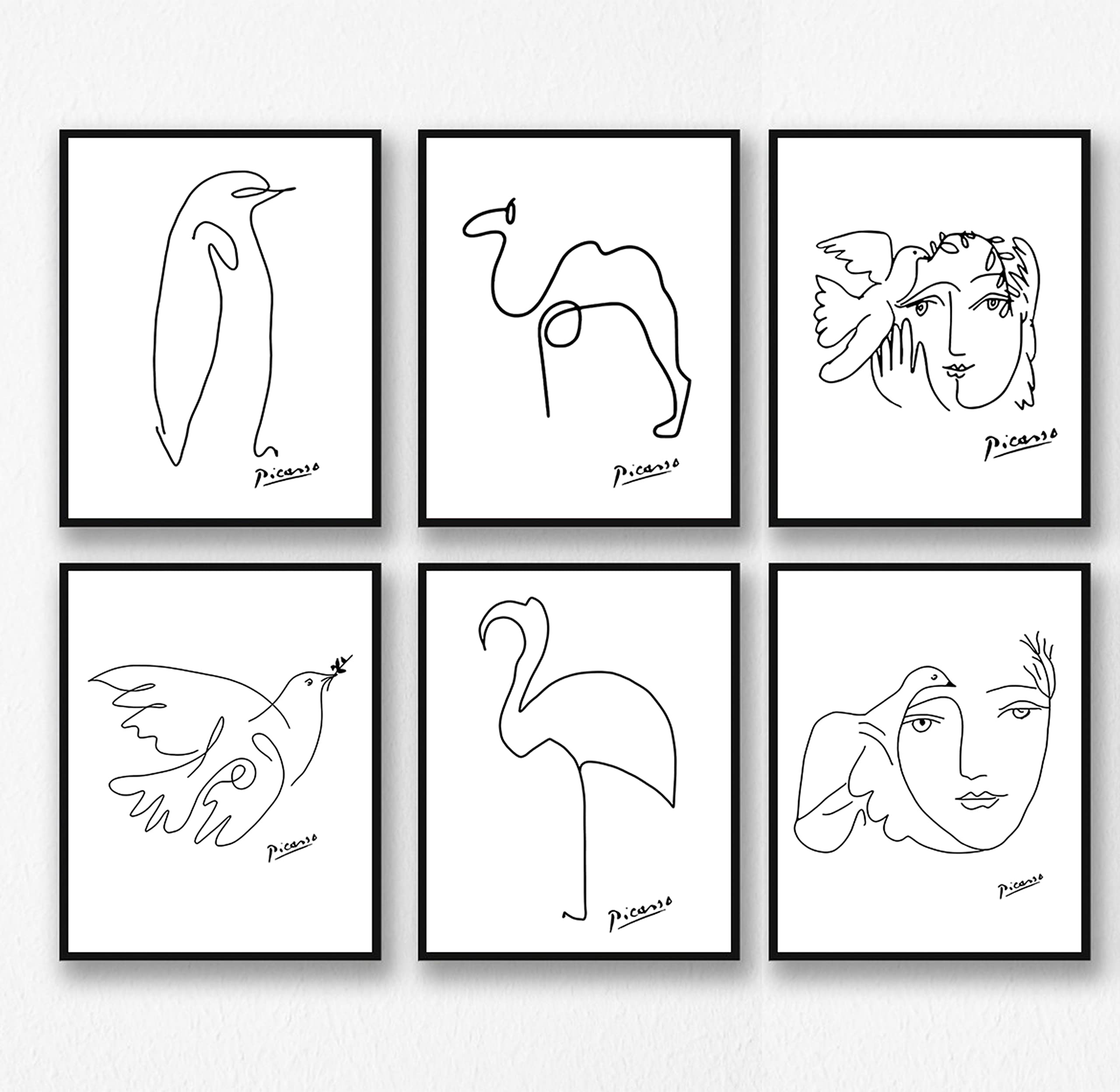 Wall Art Decoration Pablo Picasso Drawn Lines Drawing Poster