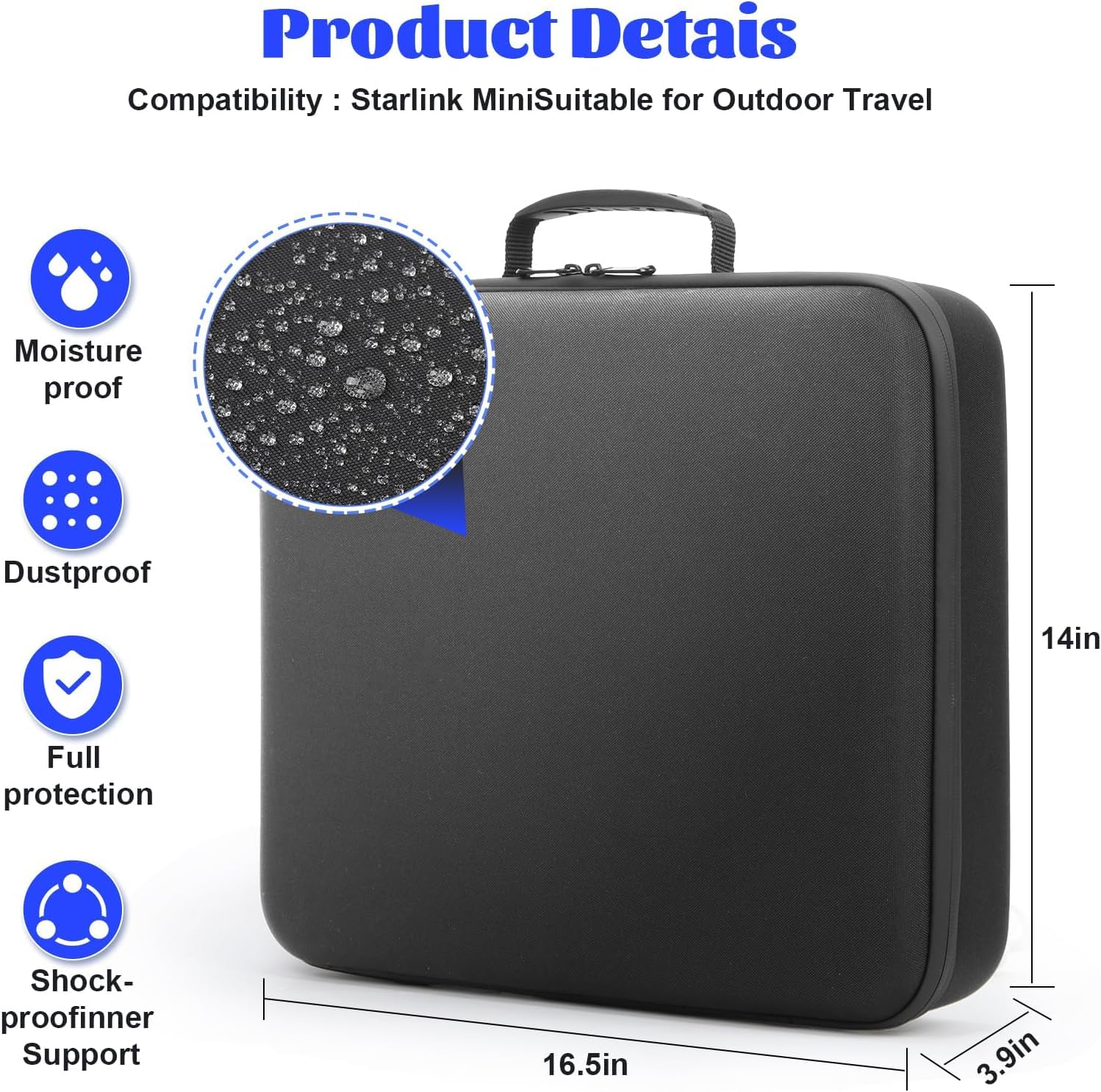 Starlink Mini-Hülle – Starlink Mini-Zubehör, tragbare Tasche für Master Disk und Zubehör für Wohnmobil, Reisen, Outdoor, Verwendung Star Link Mini-Tasche