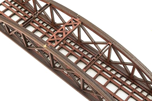 Miniatura 6 de War World Scenics - Puente de cuerda de arco de MDF de calibre N de una sola vía, 7.874 in (elige color) - Escala de modelado ferroviario Modelo