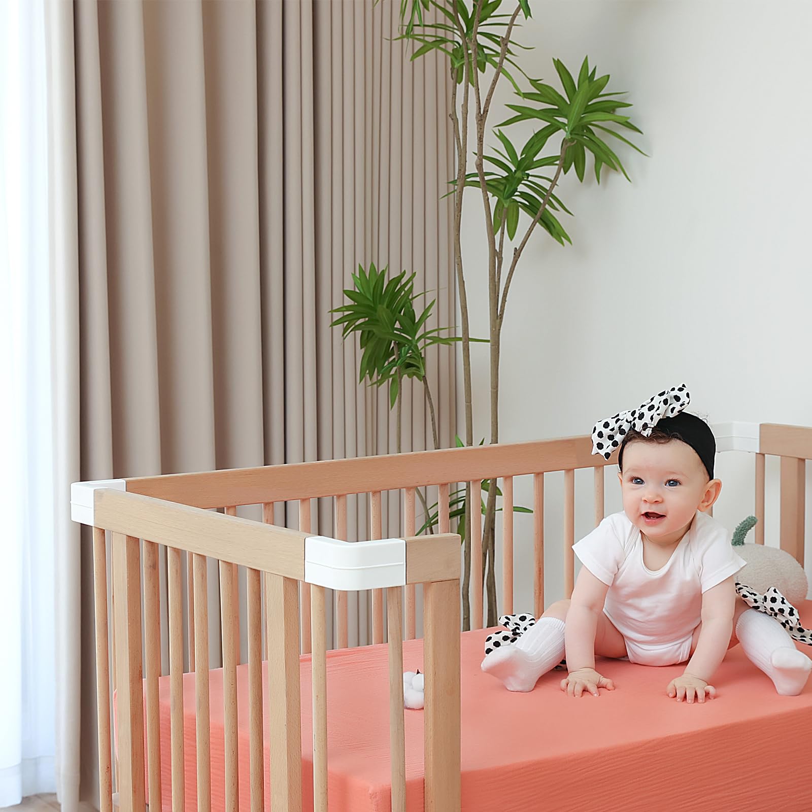 2-Pack 100% Cotton Crib Sheets - Dinosaur Print Bassinet Sheets For Baby Mattresses