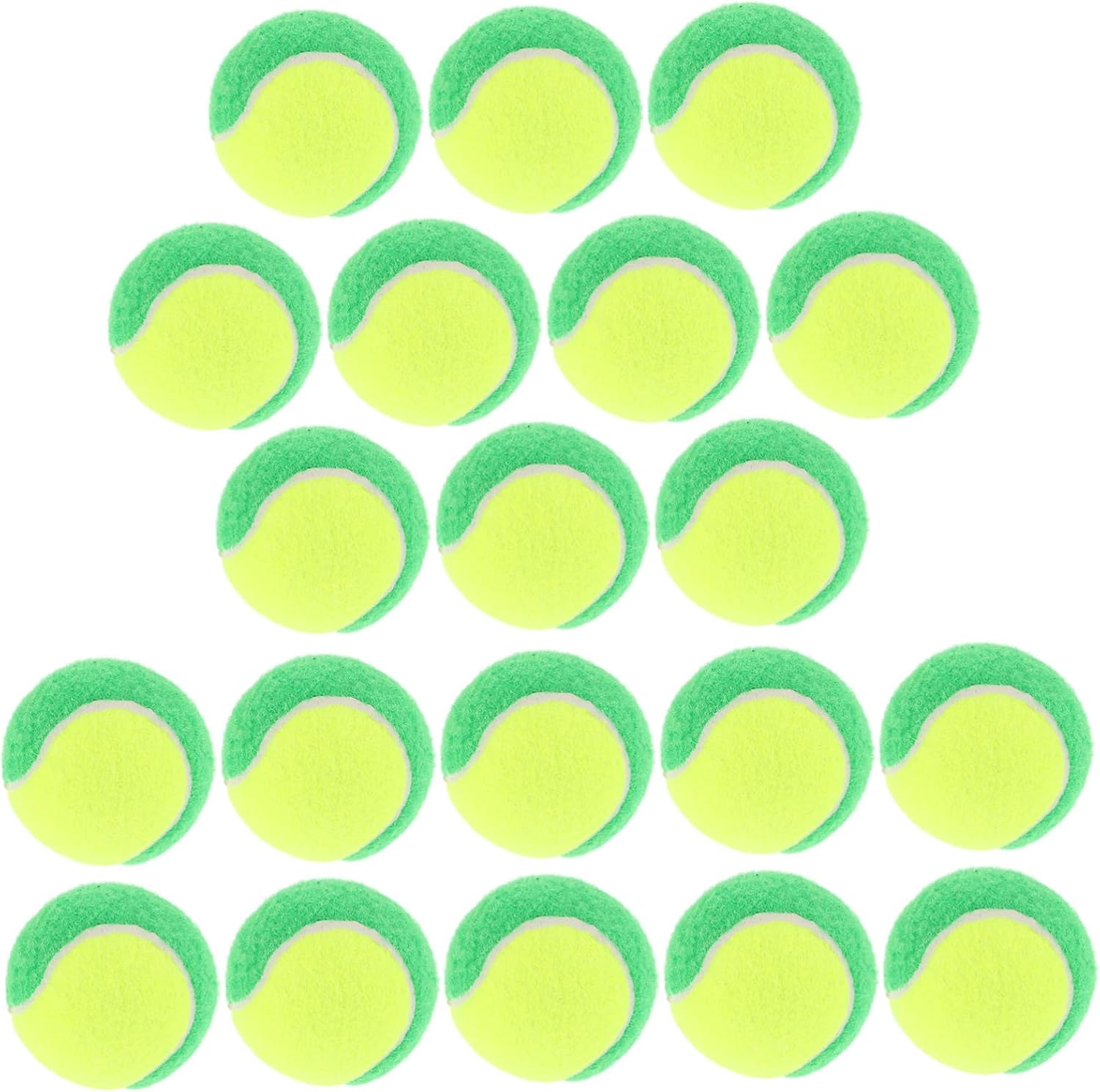 SUPVOX 20pcs Dog Tennis for Beginners High Visibility Rubber for Pet Training Interactive Play and Outdoor Exercise Activities