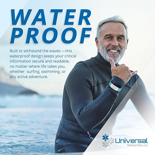 Miniatura 6 de Pulsera deportiva de silicona Medical Alert ID (incl. 5 líneas de grabado) Elige tu color! -, Verde azulado, 1