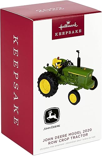 Miniatura 3 de Hallmark Keepsake Adorno navideño 2022, tractor de cosecha de hileras modelo John Deere 2020
