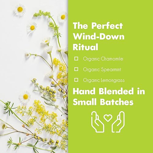 Miniatura 3 de Big Heart Tea Co. Bolsas de té - Manzanilla Menta - Té de hierbas descafeinado orgánico certificado y calmante en sobres sin plástico con hierbas