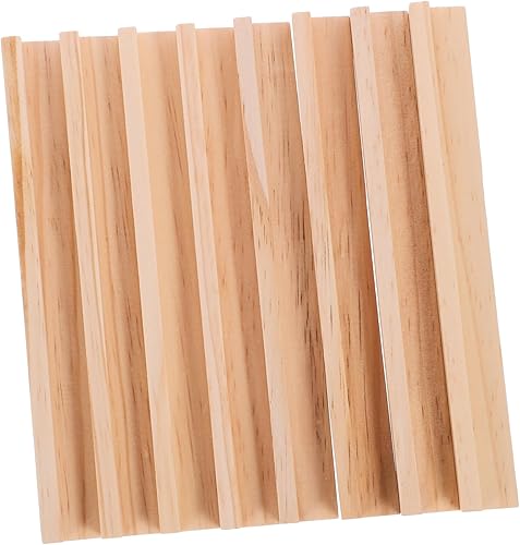 DIY Suministro 8pcs Madera Domino Rack Bases de Escritorio para Aprendizaje Alfabeto