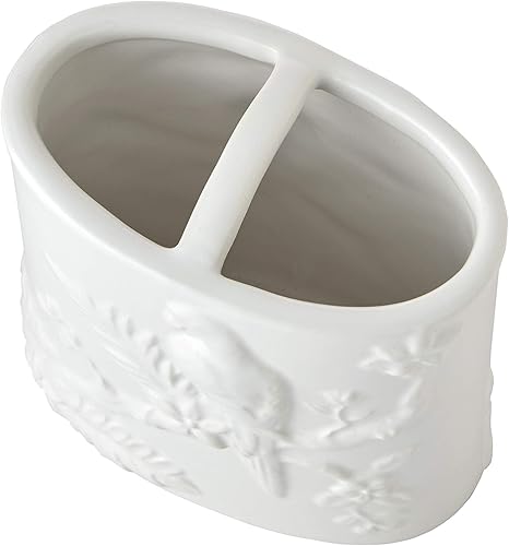 Miniatura 5 de SKL Home Vern Yip Jungle Cats - Porta cepillos de dientes, color blanco