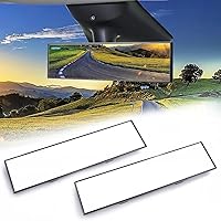 Vista 10 de Espejo universal con clip gran angular, plano HD, antirreflejo, tinte transparente, accesorios para automóvil, SUV, camiones, vehículos