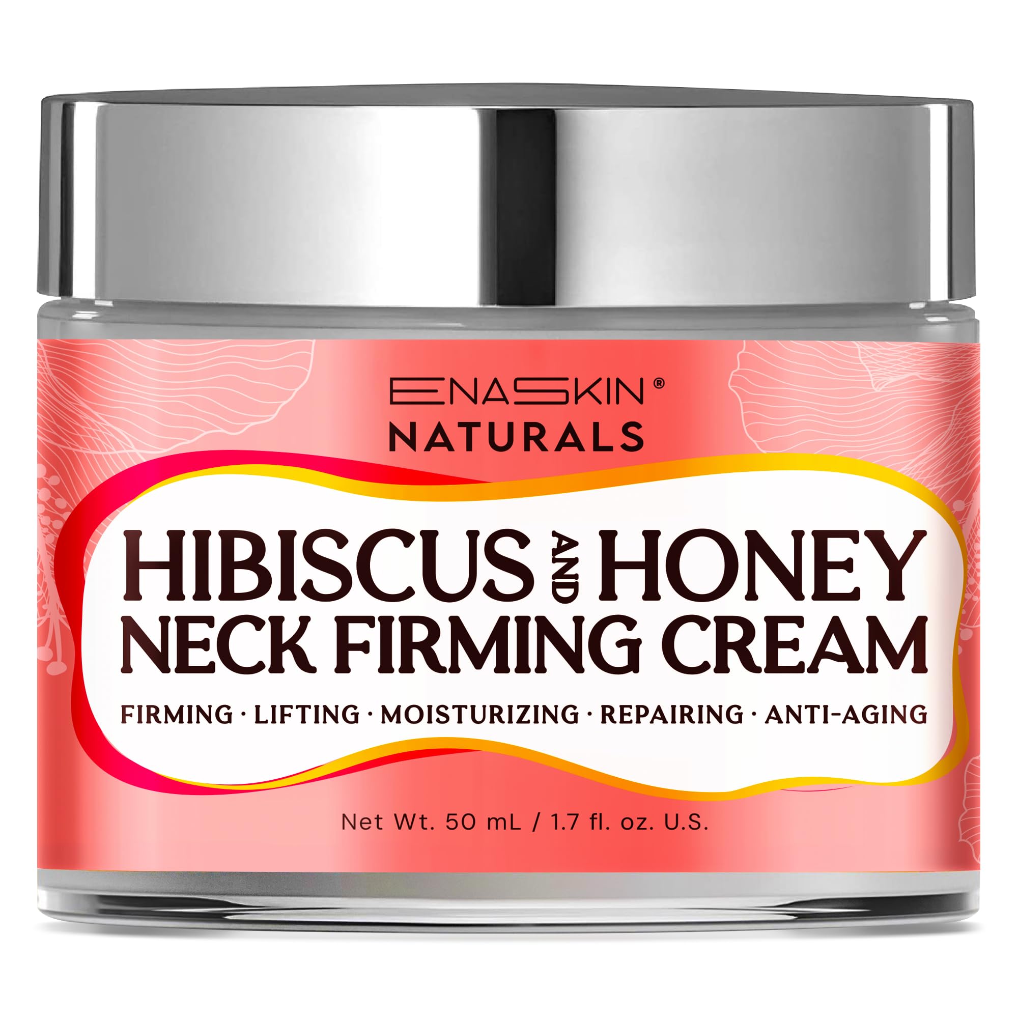 Enaskin Naturals Neck Firming & Tightening Cream with Hibiscus and Honey: Anti-Aging Moisturizer for Fine Lines, Wrinkles & Deep Hydration – Neck,