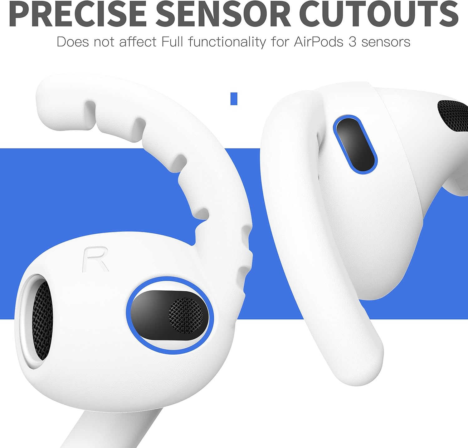 Special DamonLight 3 Pairs AirPods 3 Ear Hooks Covers [Added Storage Pouch] Anti-Slip Ear Covers Accessories Compatible with Apple AirPods 3rd Generation [Not Fit in Charging Case]- AirPods 3(2021 Released)