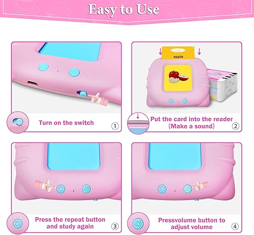 Miniatura 3 de Tarjetas parlantes  3.9 x 3.34 pulgadas para niños autistas  con 112 tarjetas flash 224 palabras  juguetes de desarrollo del habla para niños