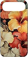 Vista 27 de Hawaiian Tropical Design Yellow Red Hibiscus Plumeria Case for iPhone 16