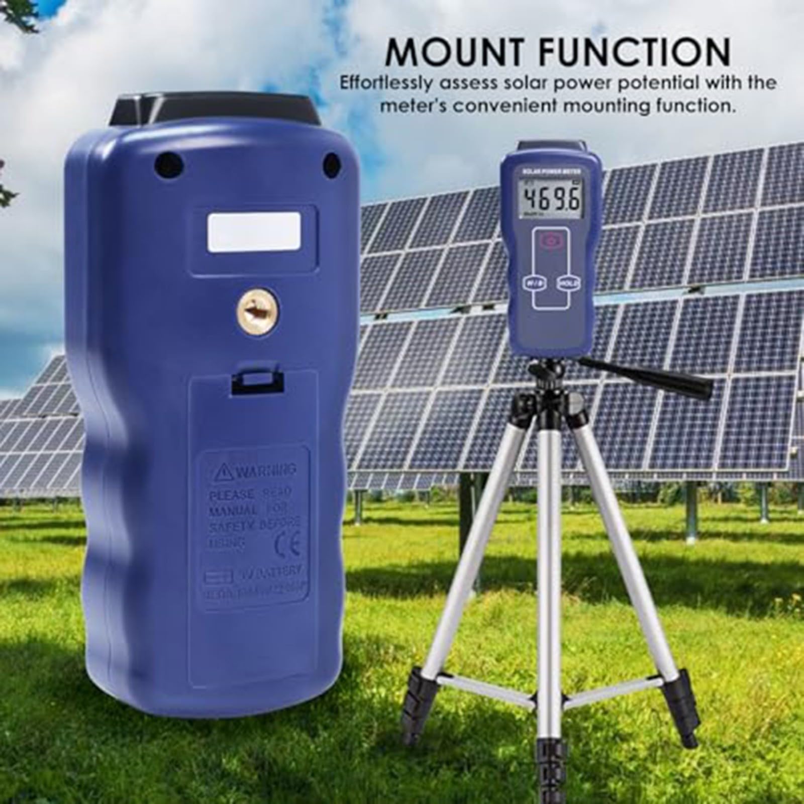 Testeur d'irradiance solaire, compteur d'énergie solaire, données de mesure de haute précision pour un temps d'échantillonnage rapide, large plage de longueurs d'onde