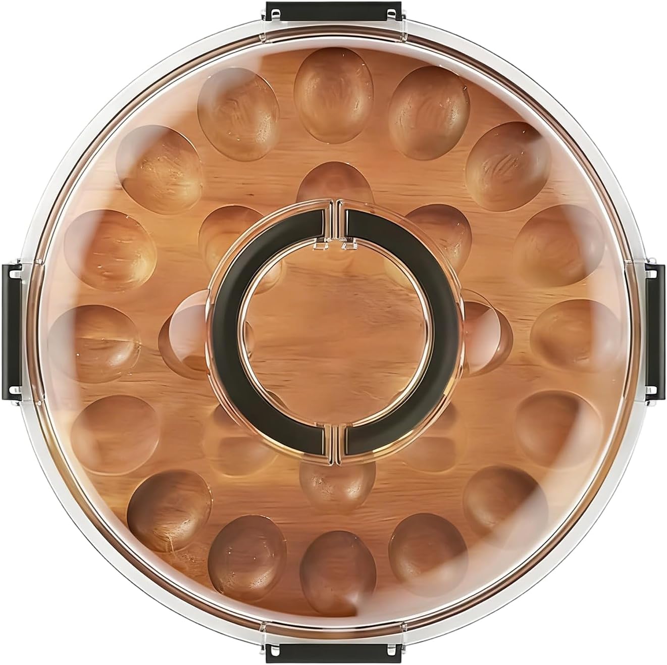 Deviled Egg Tray - 24 Slot Charcuterie Board, Protective Lid for Safe Transport and Storage, Elegant Appetizer Container for Party Buffets, Large Capacity Hosting Server | for Thanksgiving and Easter