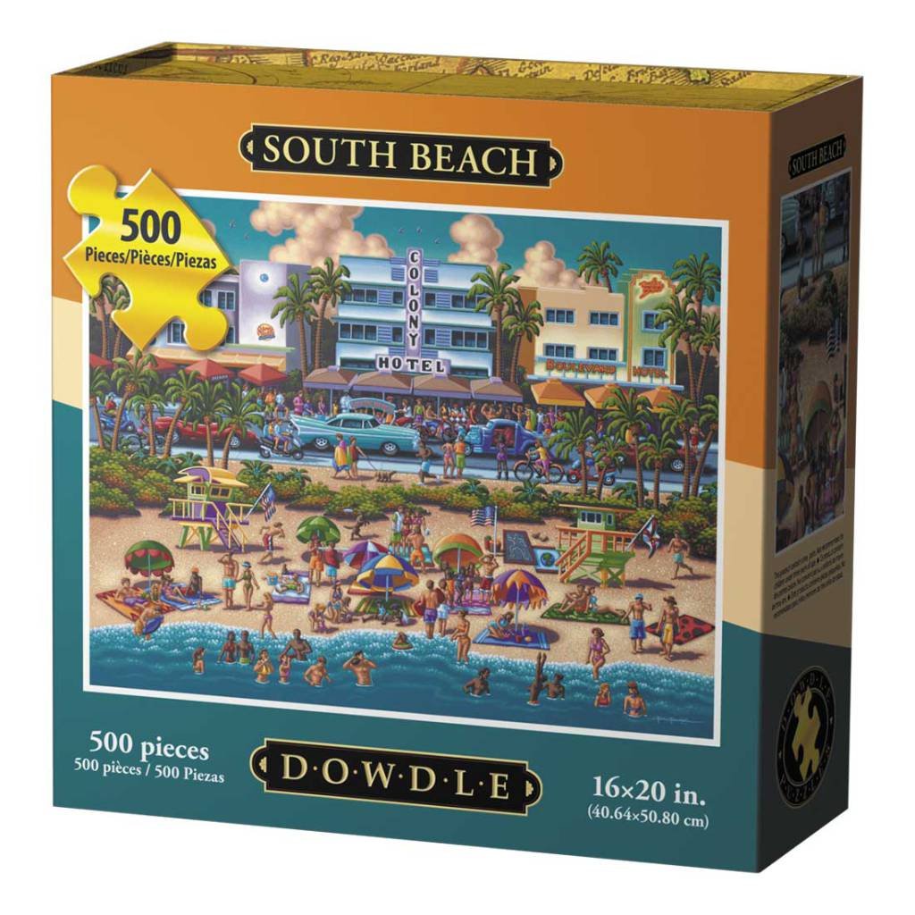 D·O·W·D·L·EDowdle Folk Art South Beach Jigsaw Puzzle