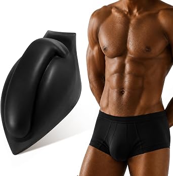 Threlaco Bulge Enhancer Men Silicone Enlarge Front Pouch for Underwear Comfortable Natural Pad Fit for Briefs and Swimwear