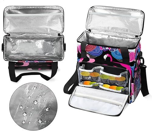 Miniatura 3 de Bolsa de transporte para cafetera con patrón de flamenco abstracto para Keurig K-Mini o K-Mini Plus K-Cup Pods Almacenamiento portátil Cafetera