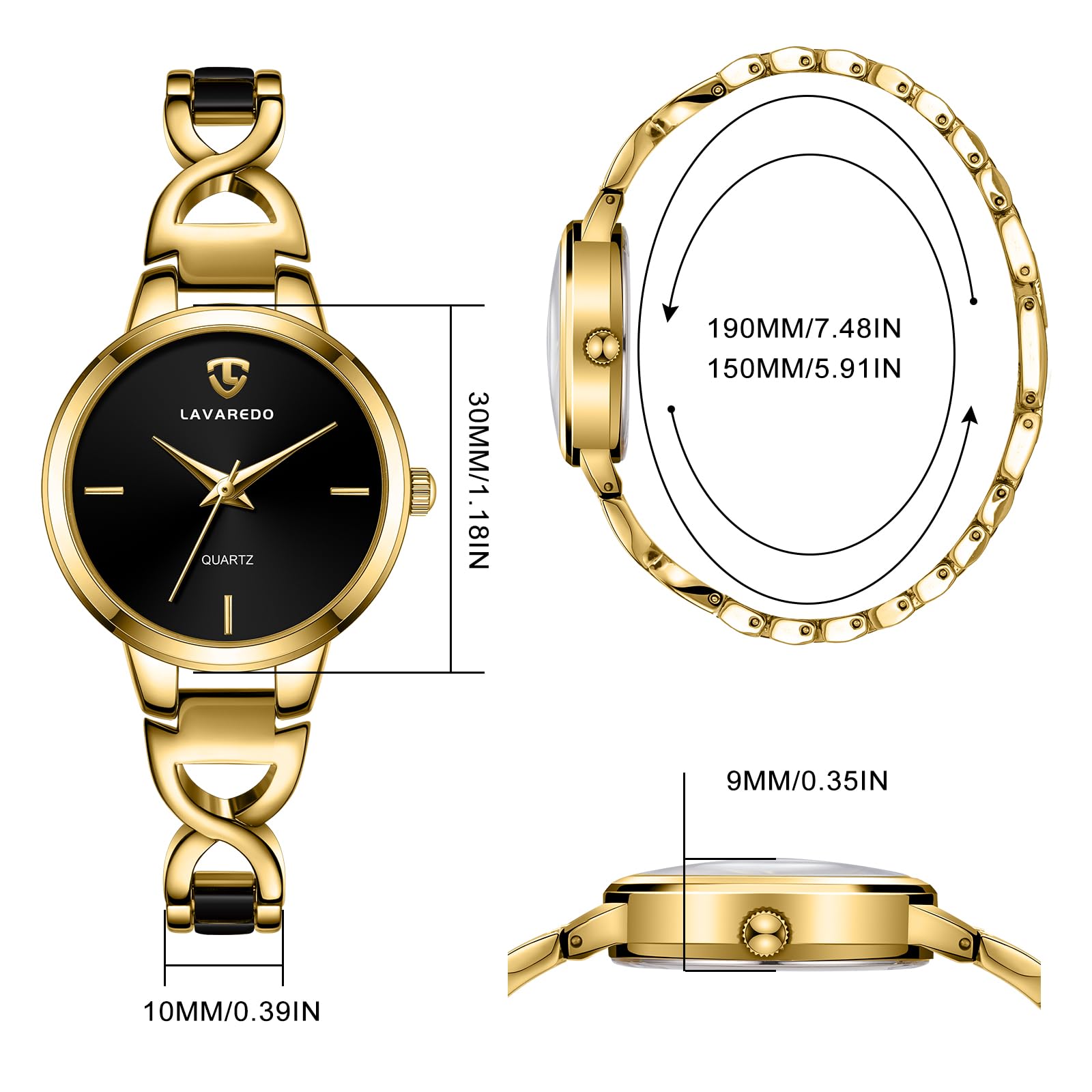 NN BEN NEVIS L6680G-IntervalBlack - Reloj para mujer fabricado en China