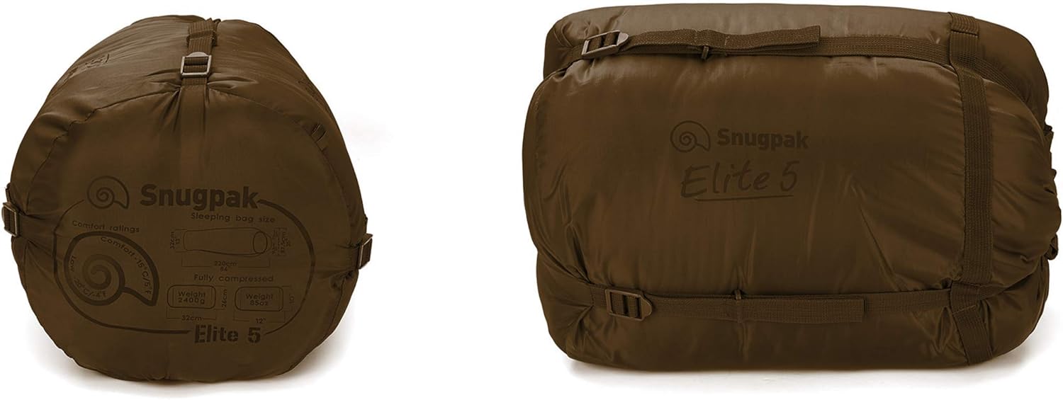 Snugpak Softie Elite 5 WGTE Sleeping Bag – Expandable Side Baffle, –15 °C Comfort, Left or Right Zip