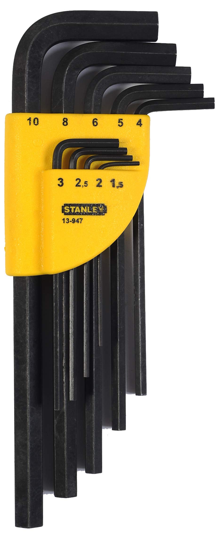 Stanley Jeu De 9 Clés Mâles Courtes 1.5-10 Mm – Fabriquées En France – Acier Au Silicium De Qualité Pro