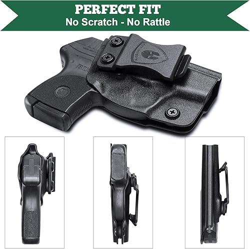Miniatura 5 de Funda Ruger LCP 380, funda IWB Kydex compatible con pistola Ruger LCP .380 - No compatible con LCP II .380LCP II .22 LRLCP MAX, transporte oculto en
