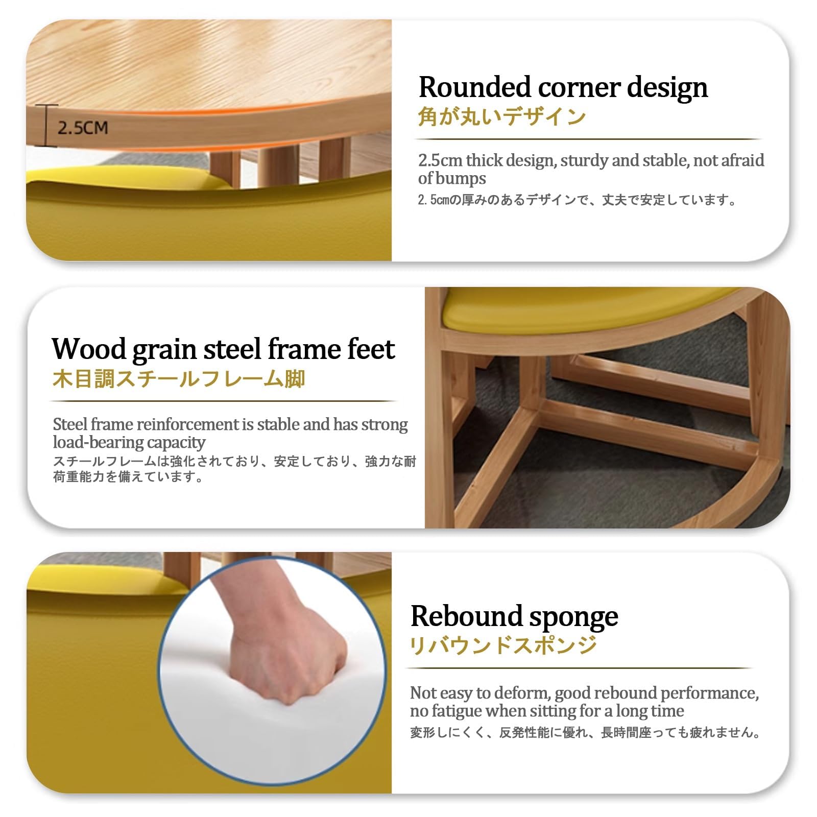 Compact Runde Konferenztisch-Set für 4 Personen - Multifunktionaler Kaffee- & Esstisch mit Stühlen für Küche Esszimmer Büro - Platzsparendes Design für Meetings & Versammlungen