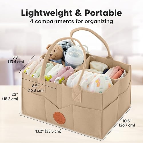 Miniatura 6 de KeaBabies Portabebés y organizador de pañales KeaBabies – Todo en 1 Original transpirable Baby Sling, organizador de bebé para guardería, ligero,