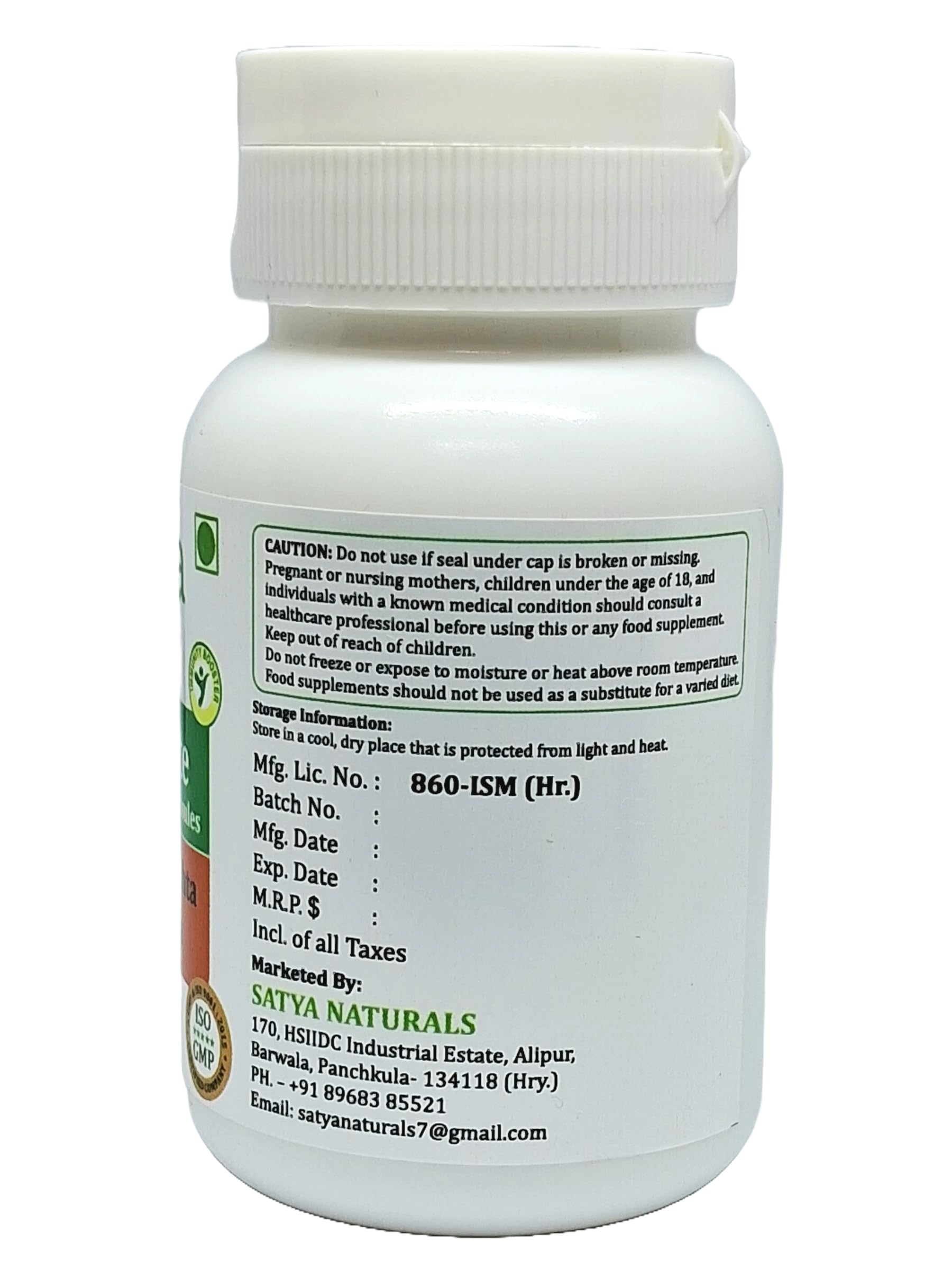 Azadirachta Indica (Neem, Nimba) Extract Capsules | Highest Potency, 100% Herbal Product | Pack of 60 X 500 mg. Veg. Capsules (Pack of 1 Bottle) — Amazon image 3