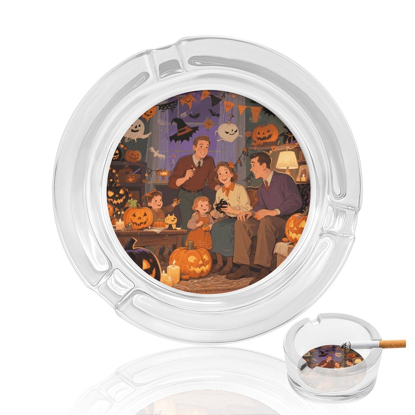 Cendrier en verre pour cigarettes transparent deco interieur exterieur