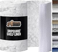Gorilla Grip DripGuard Shelf Liner Non-Adhesive Non-Slip Drawer & Cabinet Protector 12x20ft Marble Water-Resistant Grip
