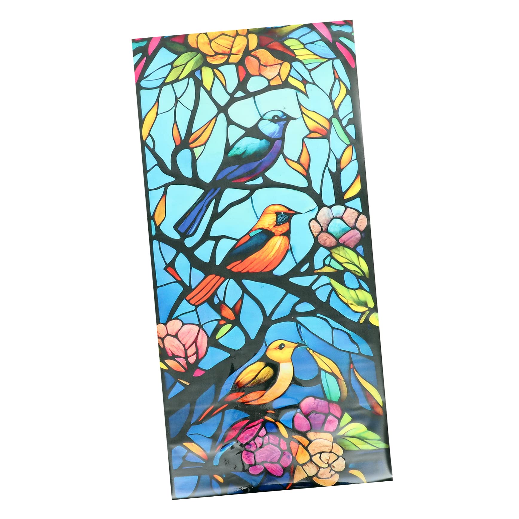 Autocollants de fenêtre oiseaux Lurrose 3 pièces déco printemps