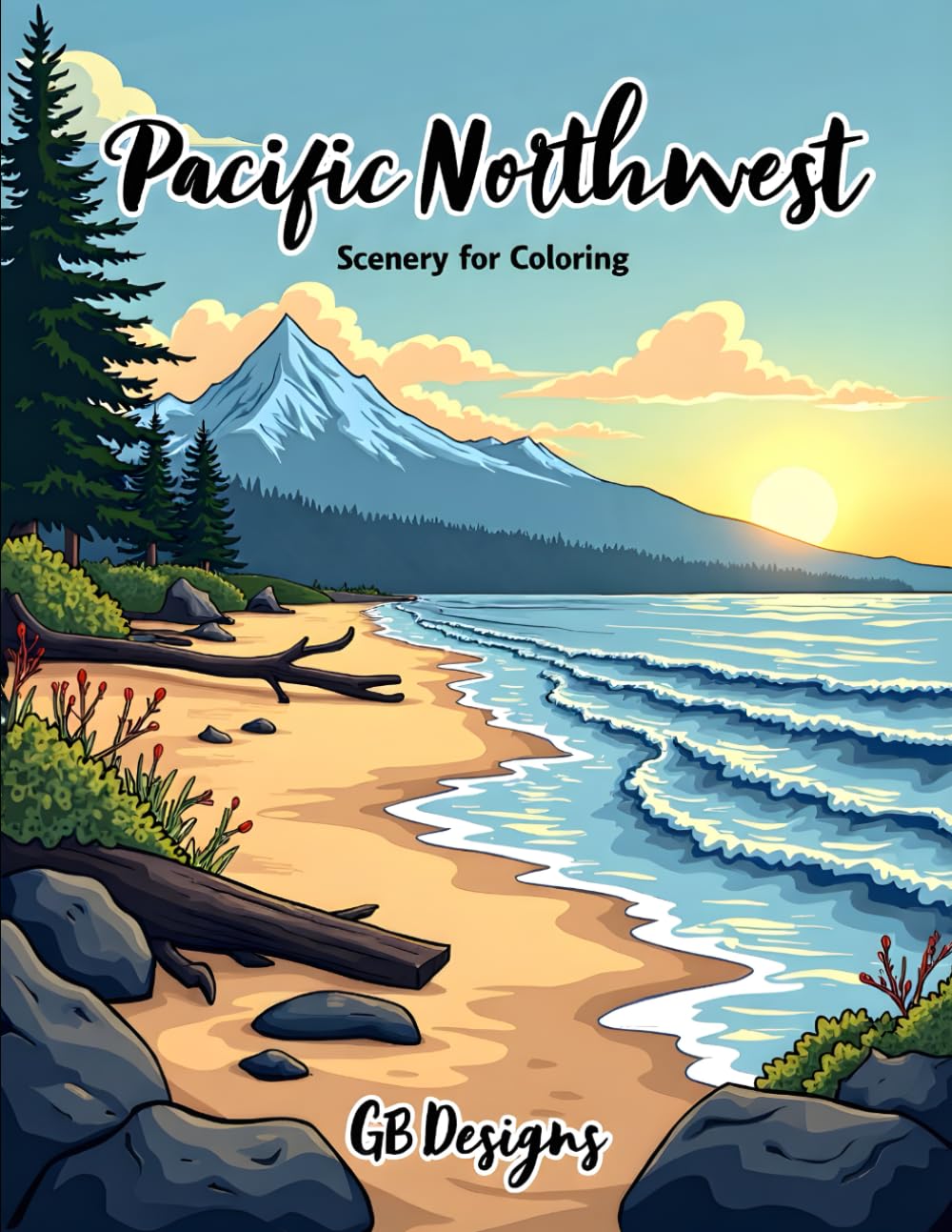 Pacific Northwest Scenery for Coloring