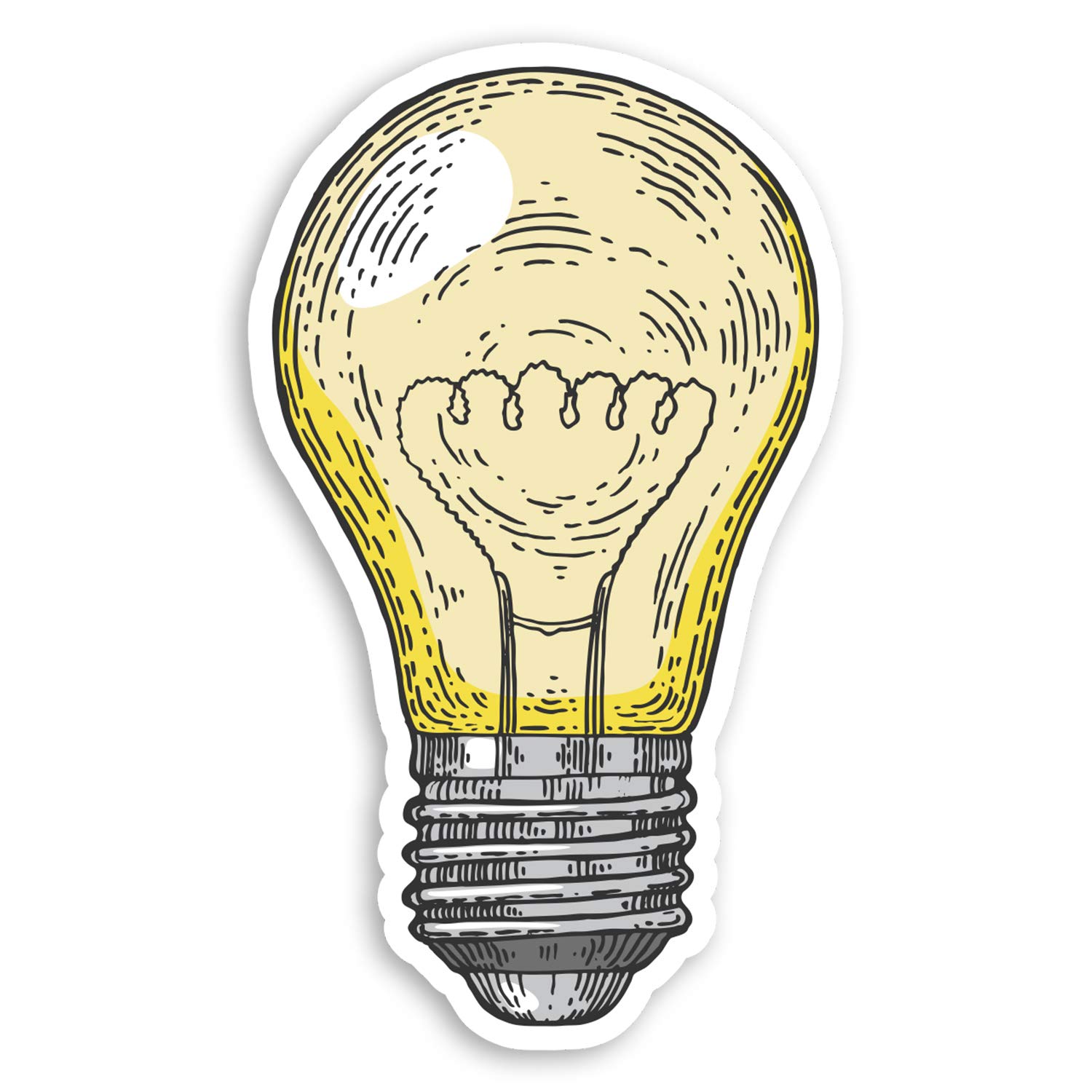 Destination Vinyl Ltd Multi 2 X 10Cm Light Bulb Idea Vinyl Stickers - Joke Funny Laptop Sticker #30956 (10Cm Tall)