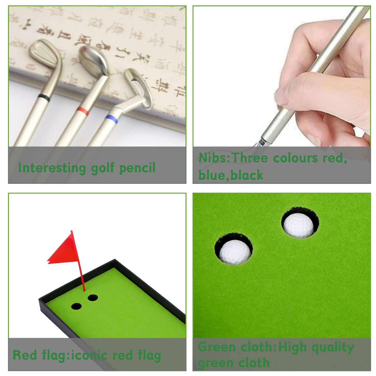 Set di Penne da Golf 3pcs Pen Set per Appassionati Regali Aziendali