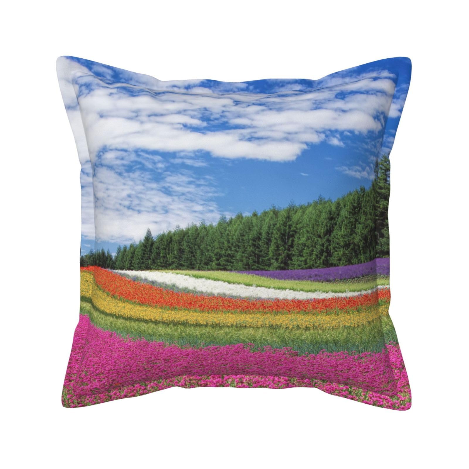 Housses de coussin en cuir 50x50 cm imprimé fleurs imperméable pour canapé et extérieur